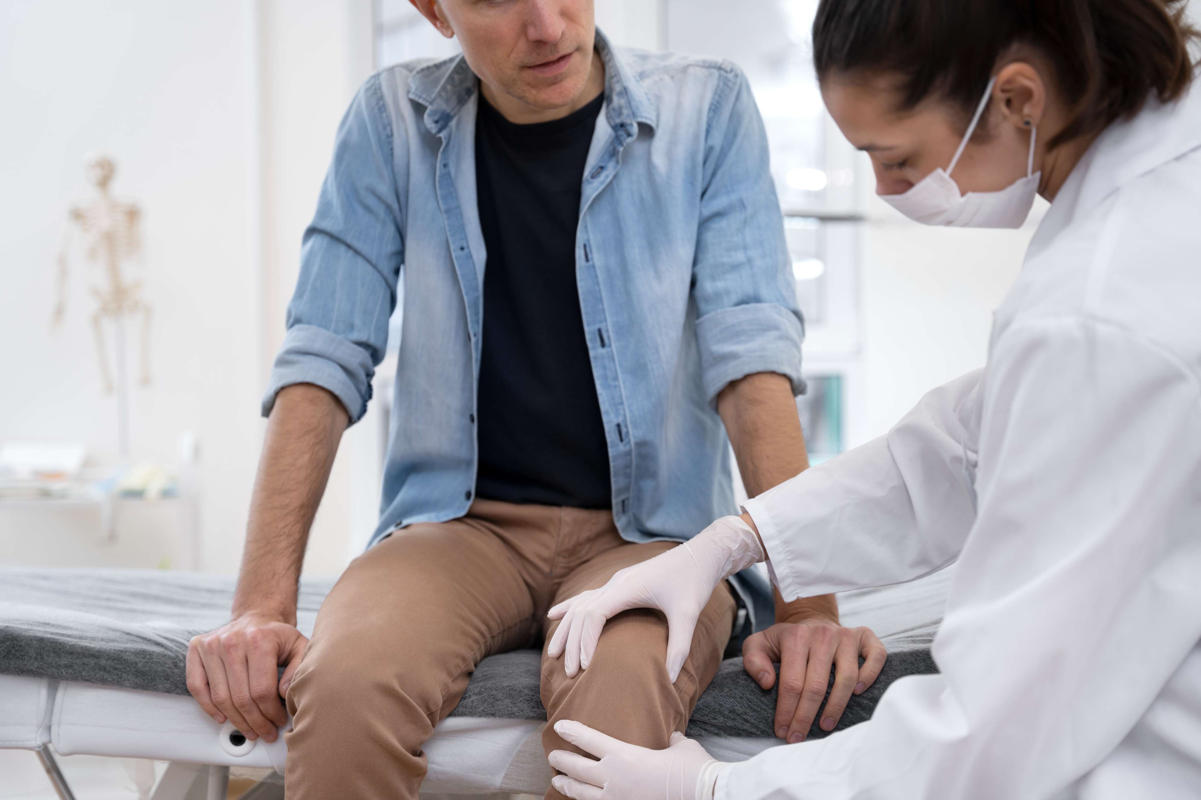 doctor performing routine medical checkup at core concept