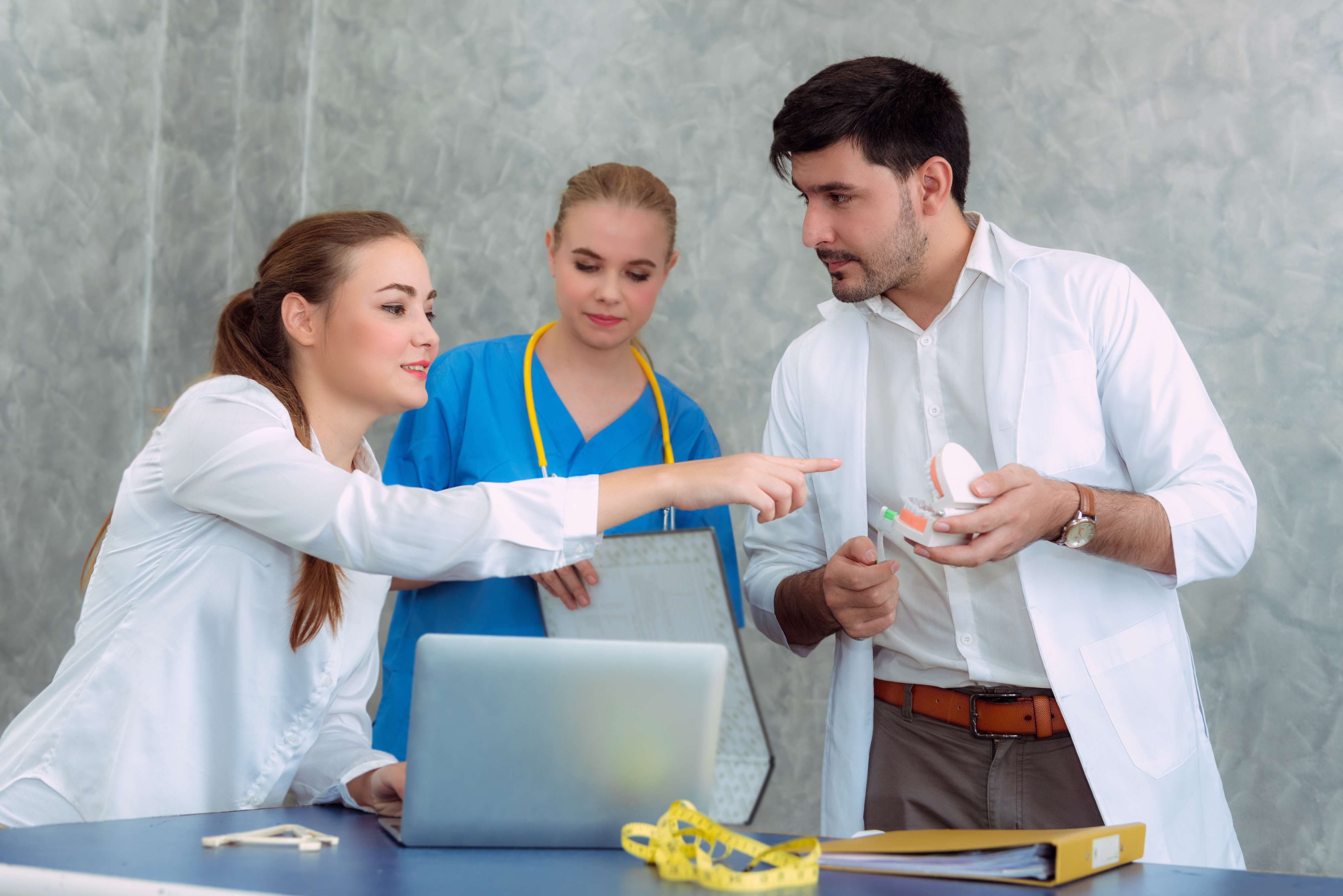 dentist discussing with patient clinic at Core Concept