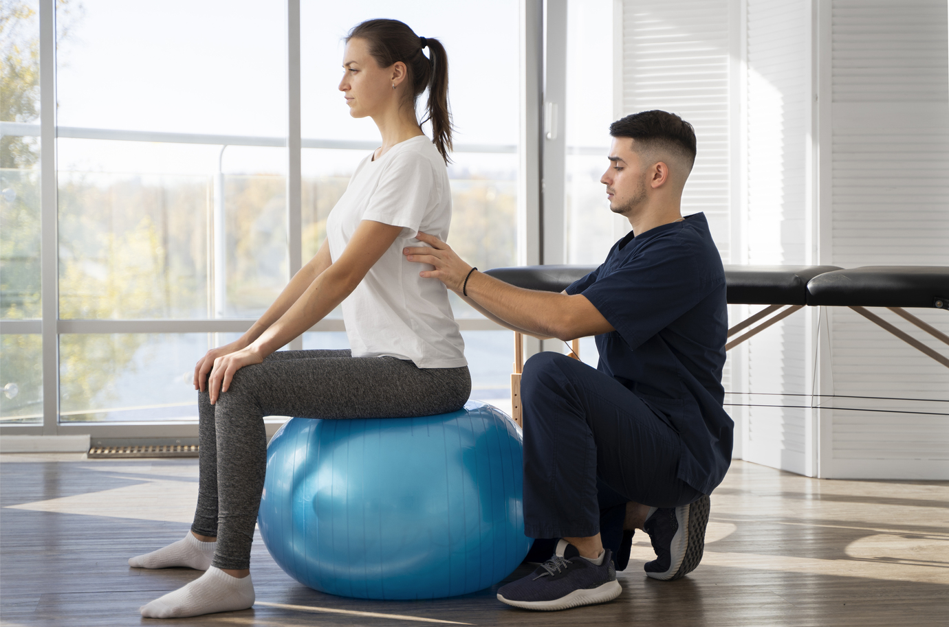 Full Shot Woman Physical Rehabilitation at Core Concept