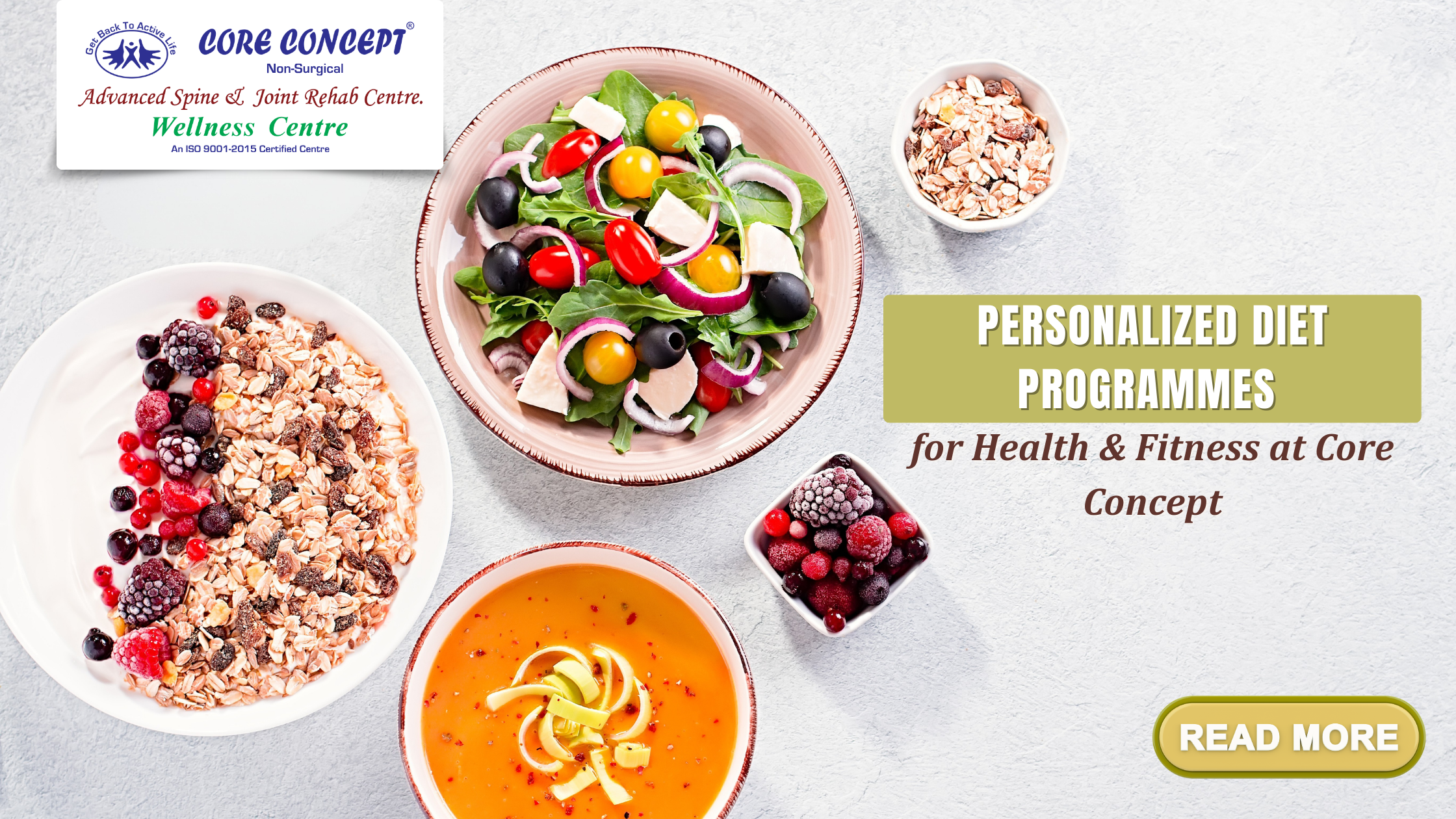 Personalized Diet Programmes for Health & Fitness at Core Concept