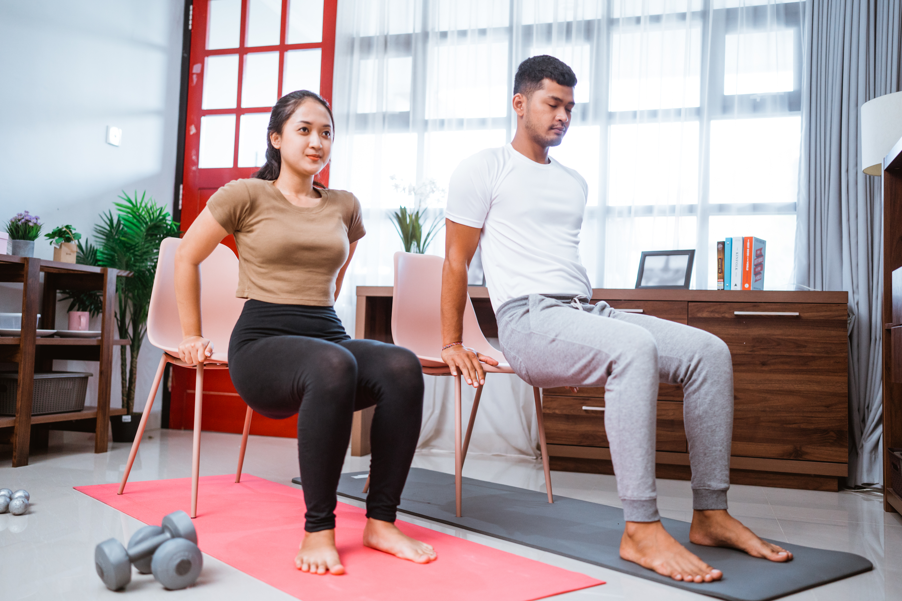 Young Woman Exercising Gym at Core Concept